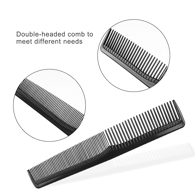 Hipruict Hair Comb, 200 Pack Sturdy Combs in Bulk, Individually Wrapped Double Tooth Hair Pocket Comb, for Salon Customers, Travelers, Charities, Homeless Shelters, Black