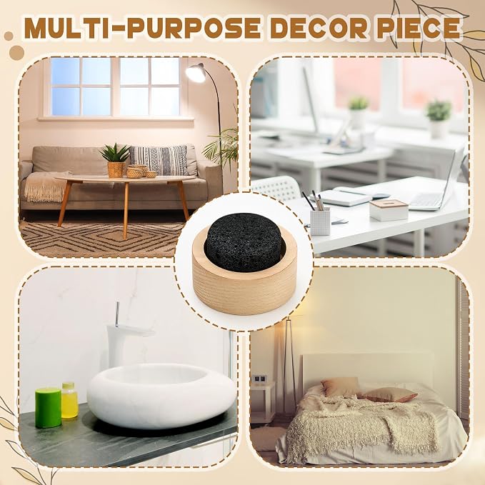 Chunful 1 Pcs Lava Rock Essential Oil Diffuser Lava Stone Passive Diffuser for Sauna Decorating at Home, Office, Bedroom, Bathroom or Car, and Gift-Giving