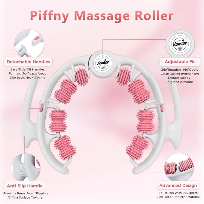 Cellulite Massage Tool - Lymphatic Drainage Tool for Deep Tissue Fascia Massage - Muscle Roller for Legs & Buttocks, Anti-Cellulite Massager for Body Contouring and Skin Smoothing.
