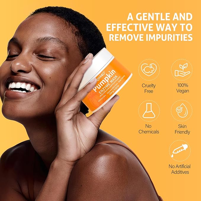 Easter Gifts for Women Pumpkin Enzyme Face Mask Skincare| Brightening Exfoliating Facial Mask For Dead Skin,Dullness Dark Spots, Uneven Skin Tone,Large Pores and Brightens Skin