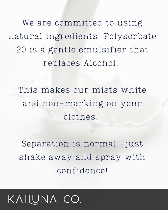Kailuna Co. Santal Unisex Natural Hair & Body Mist Spray, Pure Essential and Fragrance Oils, Alcohol-Free, Handmade in California, 0.5Fl Oz