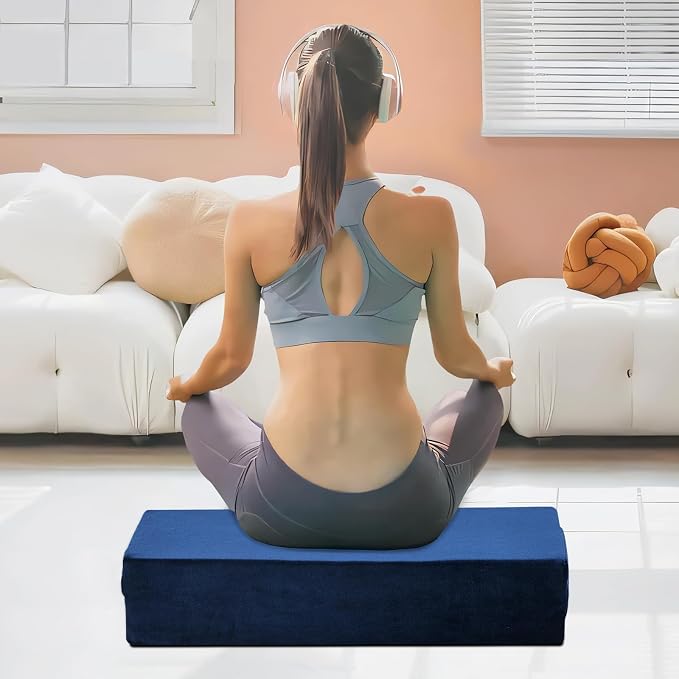 GOFORIT Yoga Bolster Pillow for Meditation and Support,Rectangular Meditation Pillow for Restorative Yoga,26.5"X9.5" X6"