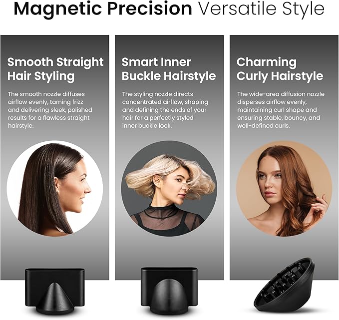 be beautiful extensions Hair Dryer for salon-1800W high Speed Powerful Blow Dryer with a110,000 RPM Lightweight Turbo Heat for Fast Drying (Silver)