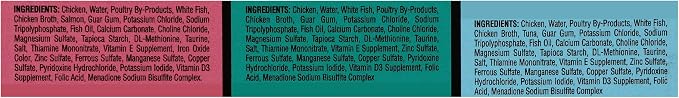 Sheba Perfect Portions Pate Wet Cat Food, Seafood Variety, 2.6 oz, 24 ct | Grain-free, made in USA, Sustainable Salmon, Signature Seafood & Whitefish Tuna, no artificial flavors, twin-pack trays