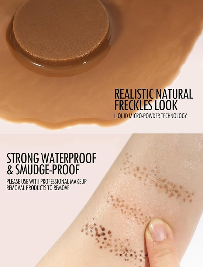Anglicolor Faux Freckle Pen, Fake Freckle Stamp, Long Lasting, Waterproof, Smudge-proof, Transfer-proof, Natural Sun-kissed Makeup, Suitable for All Skin Types, Vegan & Cruelty-Free (01#Light, 1.5g)