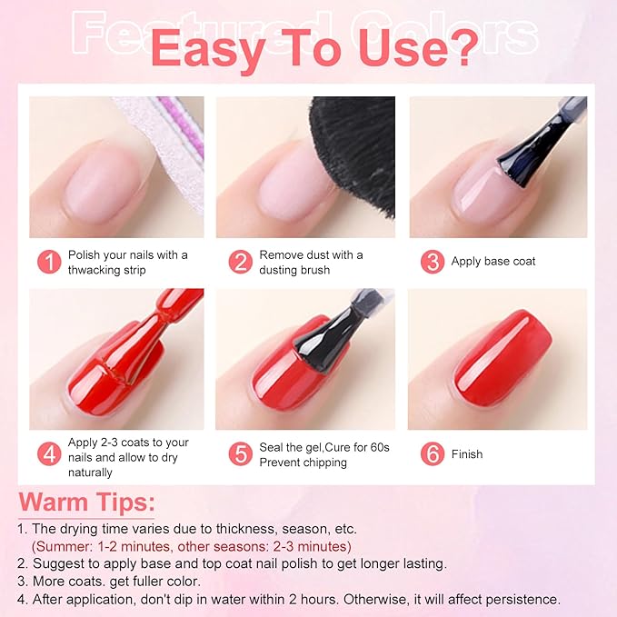Major Dijit Quick Air Dry Nail Polish Light Coral Regular Nail Polish Non UV Gel Hema 0.34 fl oz.