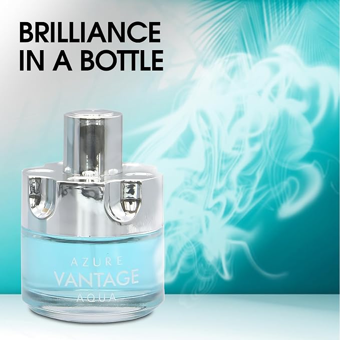 A CENTER Men's Cologne Gift Set 4 Pack Azure Vantage Series - 3.4 Fl Oz Each | Vanilla Cedarwood LavenderLeather & Amber Floral Fragrance | Luxury Eau de Toilette
