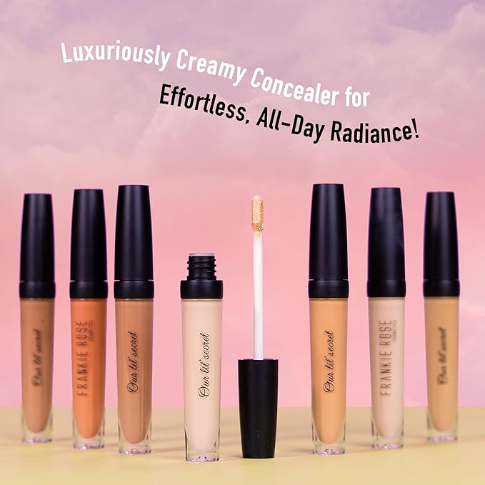Frankie Rose Cosmetics Our Lil’ Secret Concealer - Full, Long Lasting Coverage for Dark Circles and Fine Lines - Easy to Blend - Soft, Smooth Complexion - Angelic