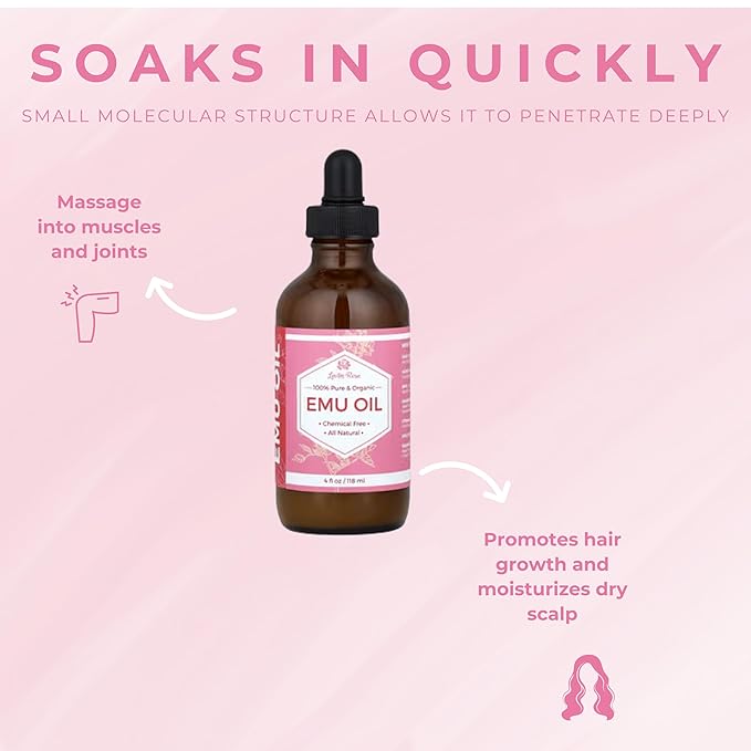 Leven Rose Pure Emu Oil for Skin 2oz