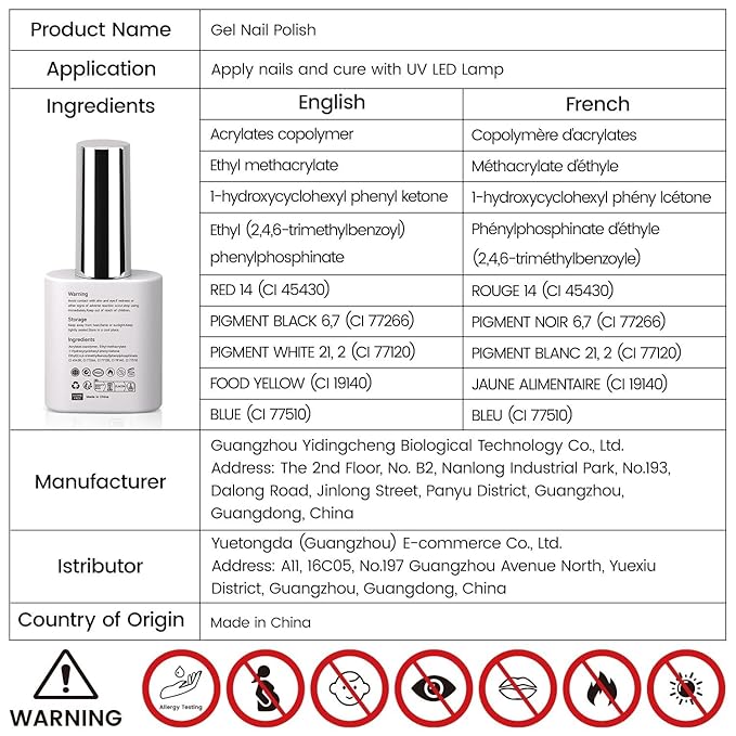 YTD Likomey Chili Red Gel Nail Polish,15ml Salon Home DIY Nail Art Manicure and Pedicure Fall Winter Soak Off UV Color Varnish,CS447