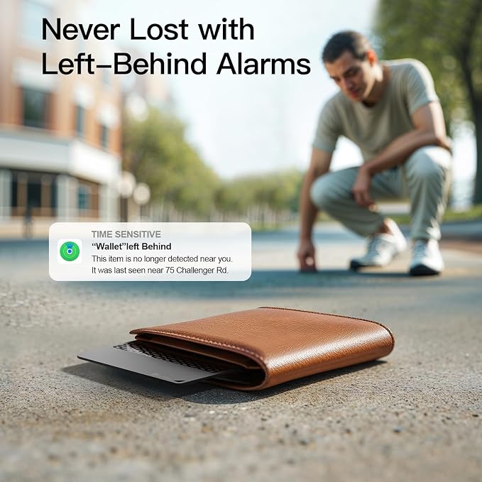 2026 Apple MFi Certified Wallet Tracker Smart Card for Find My iPhone Ultra Thin Air Tracker Tag for Travel, 5 Years+ Staying Power, IP69 Waterproof, Key Finder & Item Locator for Keys, Bags, Passport
