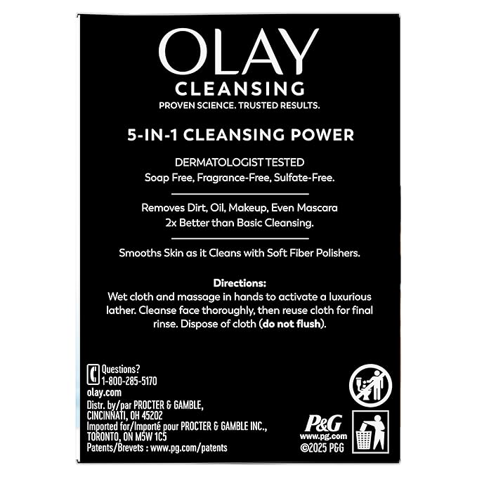 Olay Eye Makeup Remover Wipes, Daily Facials Gentle Face Cleanser for Sensitive Skin, Alcohol and Fragrance Free, Soft Face Wash Towels, Travel Essentials for Women, Dry Cloths, 99 ct (3 X 33ct)