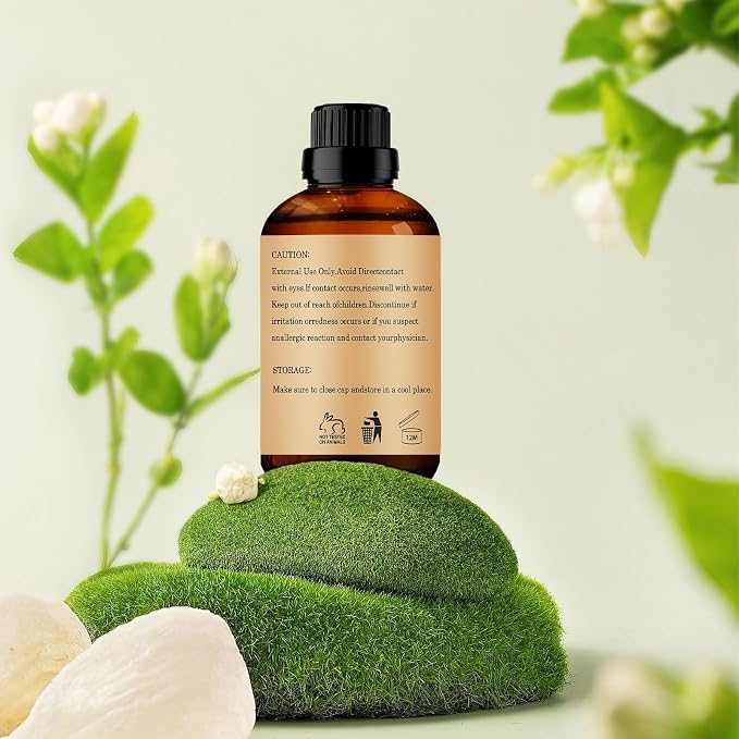 Jasmine Essential Oil 60ML - 100% Pure and Natural Oils for Aromatherapy Diffuser - 2 Fl Oz/Jasmine