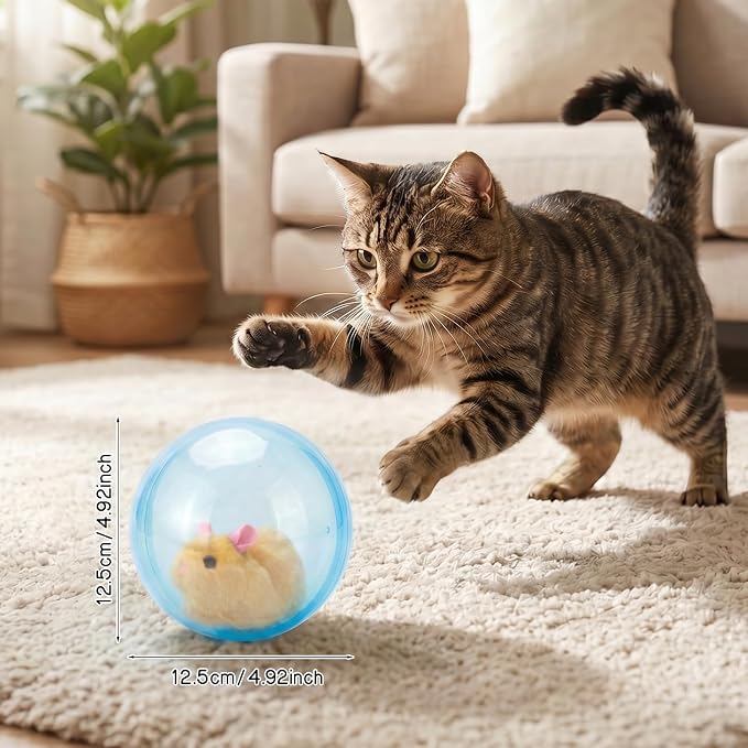 Interactive Cat Toys for Indoor, Animal Automatic Rolling Cat Ball