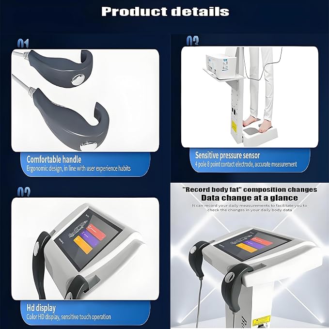 Commercial Body Composition Analyzer for Gym and Home Used Analyzer Body Health Machine Bioelectrical Impedance,Wireless Printing White