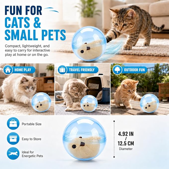 Self Rolling Interactive Cat Ball Smart Cat Ball Toy