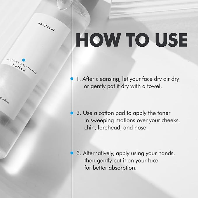 Moisture Balancing Face Toner – Hydrating Korean Toner for Sensitive Skin with Low pH, CICA & Ceramide, PHA and Job’s Tears Extract, Plumping & Calming K-Beauty Skincare (10.14 fl oz)