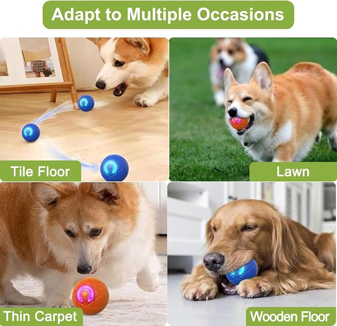 2 Pack Smart Interactive Dog Shaky Ball Toys, Pet Bounce Ball