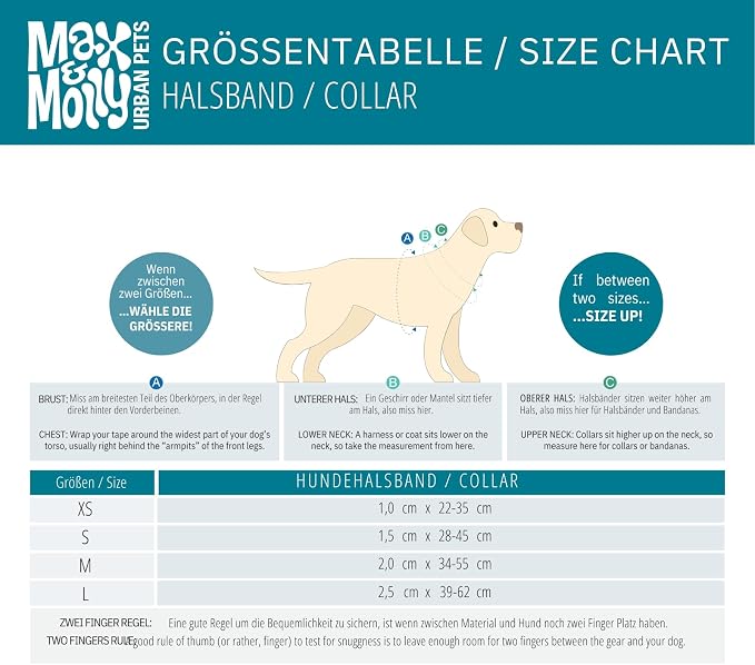 Max & Molly Urban Pets Smart ID Dog Collar - Soft Neoprene, Waterproof, Machine Washable, Power Buckle, Gotcha! QR Tag & Custom App Profile, Unicorns L