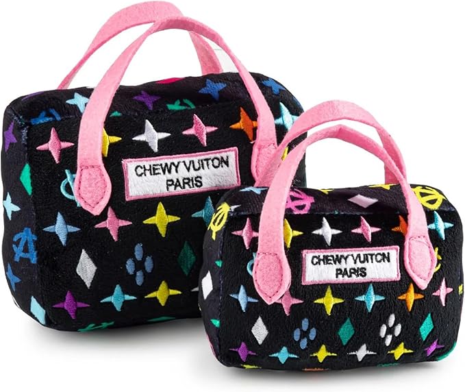 Haute Diggity Dog Chewy Vuiton Handbag Plush Dog Toy, Designer Parody Toy