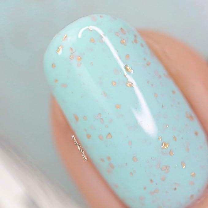 ILNP Pinkies Up - Robin Egg Blue Speckled Nail Polish