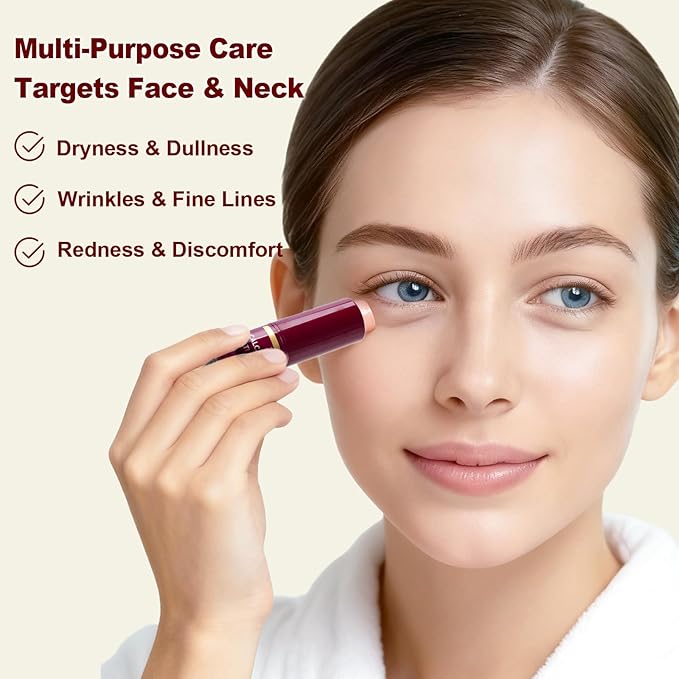 Calcium Multi Balm Stick for Face, Eyes, Lips & Neck Area, Calcium Volume Multi Balm Stick for Hydrating, Firming and Soothing with Adenosine, Hydrolyzed Elastin, Vitamin C & E, 9 g