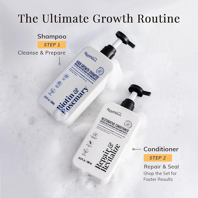 RootStim Thickening Conditioner for Thinning Hair: Anti-Breakage Formula with Rosemary Oil, Saw Palmetto & Hydrolyzed Keratin – Volumizing Treatment for Men & Women – Sulfate & Silicone Free, 10 fl oz