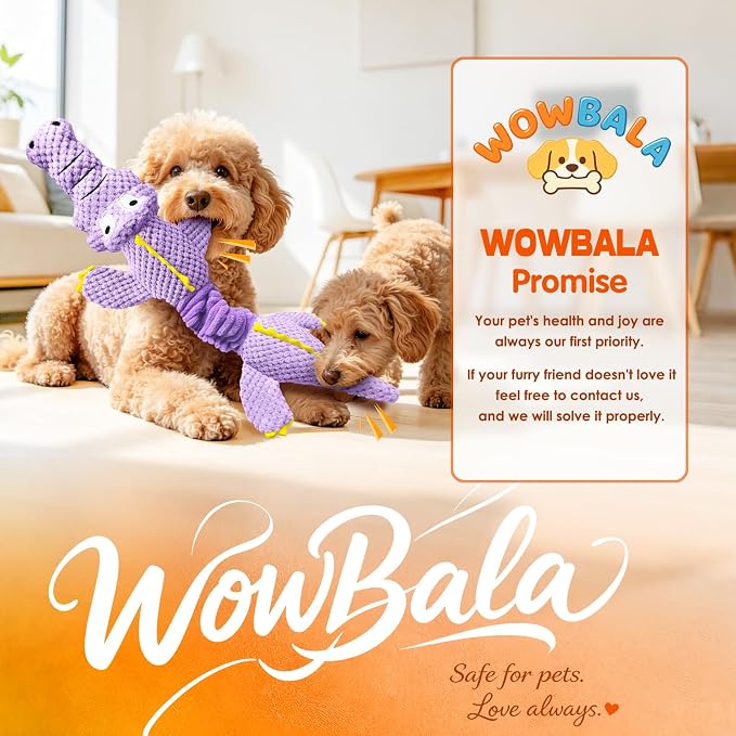 WOWBALA Squeaky Dog Toys for Puppy to Medium Breeds