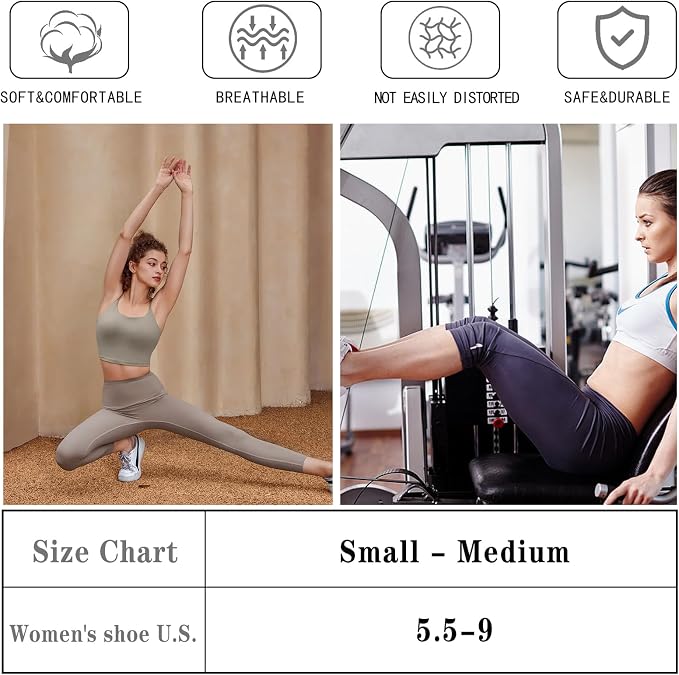 loudashuaiqi Grip Pilates Socks Non Slip Athletic Yoga Socks with Grips for Women Grippy socks for Hospital Workout Barre