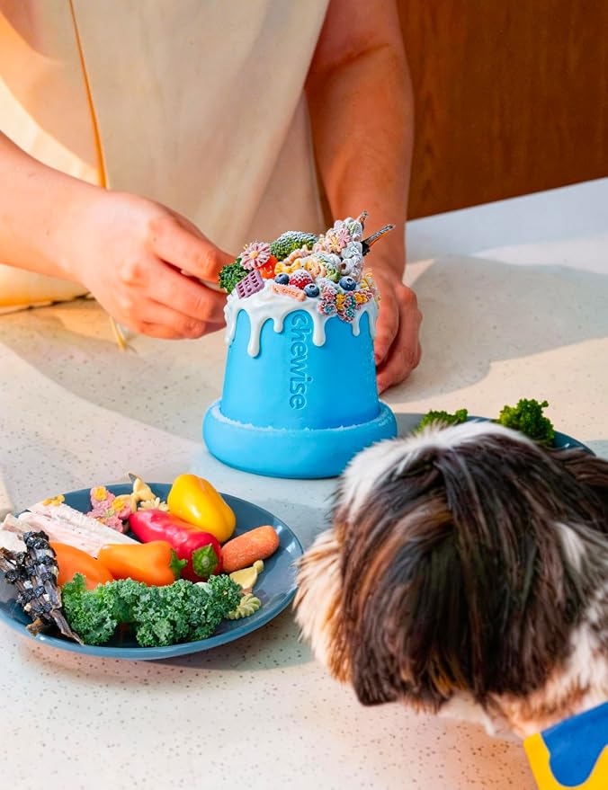 2-in-1 Dog Freezer Bowl & Licking Mat, Frozen Dog Treat Toy