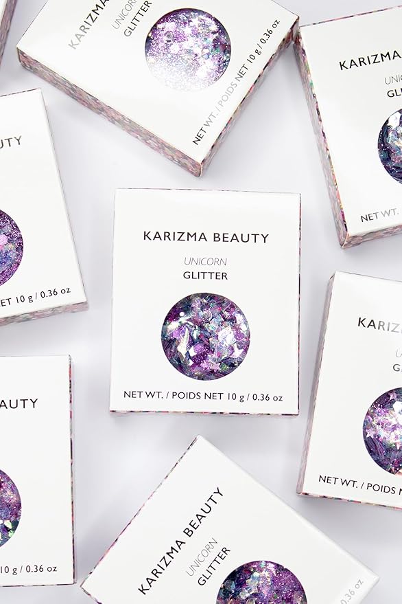 KARIZMA Unicorn Glitter. 10g Chunky Face, Hair Eye and Glitter for Women. Rave, Festival Accessories, Cosmetic Makeup. Loose Set
