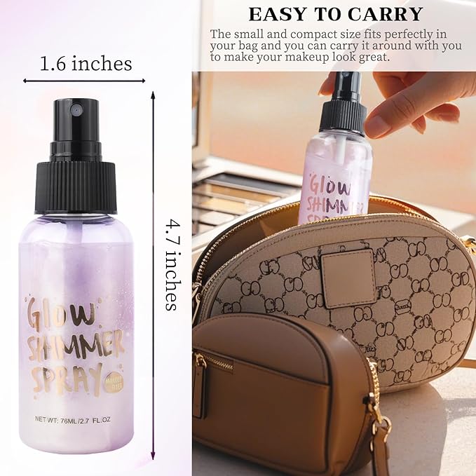 Glitter Spray for Hair and Body, Glitter Body Spray, Quick-Drying Waterproofing, Suitable for Festival Rave