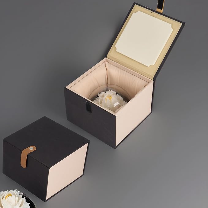Passive Diffuser Ceramic Flower Aromatherapy – Exquisite Handcrafted Ceramic Decorative Essential Oil Diffuser for Office Desk, Home, and Yoga, with Robust Gift Box Packaging (White Peony)