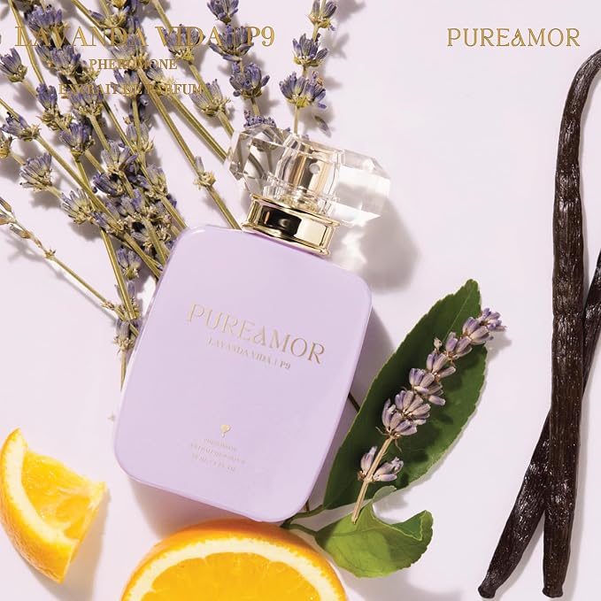PUREAMOR Pheromone Perfume for Women, Lavanda Vida Extrait de Parfum Spray – Bold Floral Scent with Lavender, Orange Blossom & Vanilla, Long Lasting Fragrance, 1.0 oz / 30 ml