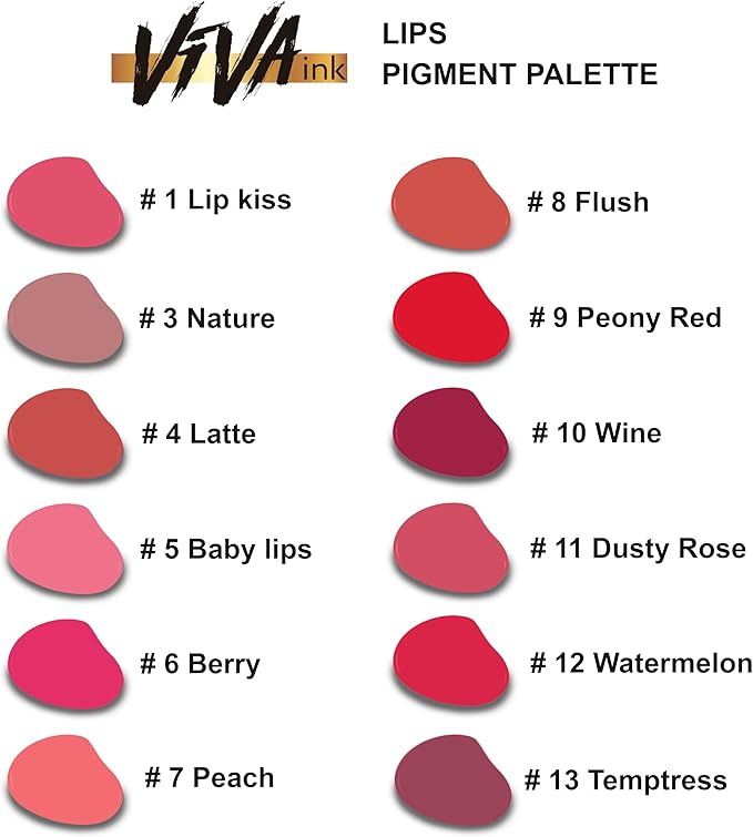 Lip Pigment – Peony Red – Permanent Lip Makeup – Microblading Ink for Durable and Colorful Lips – Long Lasting Color Lip Cosmetics (0.2 oz)