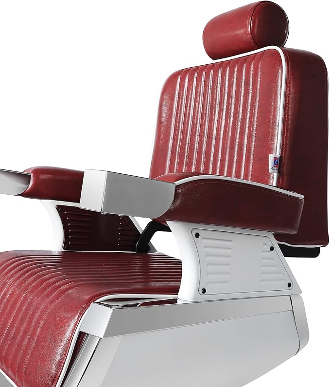 Artist hand Heavy Duty Hydraulic Recline Barber Chair Salon Chair Barber Chairs for Hair Stylist Tattoo Chair Barber Salon Equipment (Red)