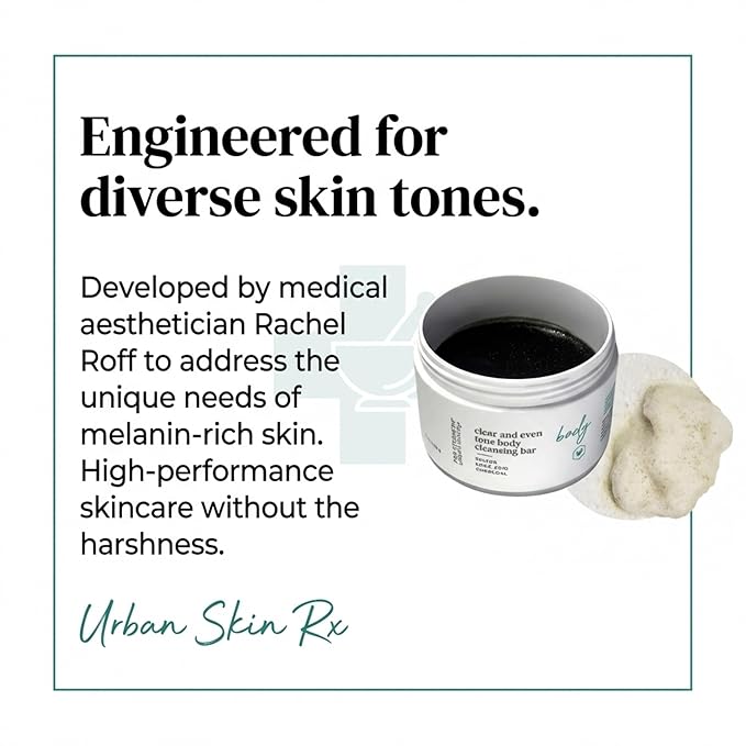 Urban Skin Rx Pro Strength Even Tone Body Cleansing Bar, Improves Appearance of Uneven Skin Tone, Includes Exfoliating Sponge, 5 Oz