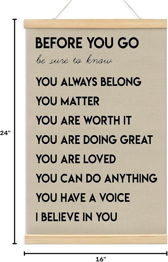 foedor Affirmations Mental Health Posters Playroom Wall Decor,16x24 Inch | Positive Wall Sign Decor Posters for Health Office, Inspirational Wall Art for Office Bedroom Kids Playroom Wall Decor