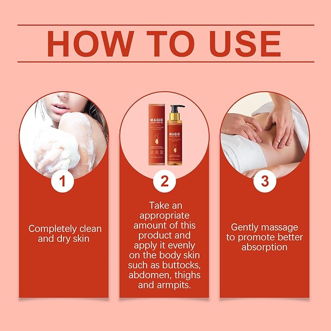 Magic Body Firming Oil, Hydrating and Firming Oil, Luxury Body Oil for Full Body Use, Fast-Absorbing Body Oil for Daily Use, Improves Skin Texture Skin Tightening-3.38 FL OZ