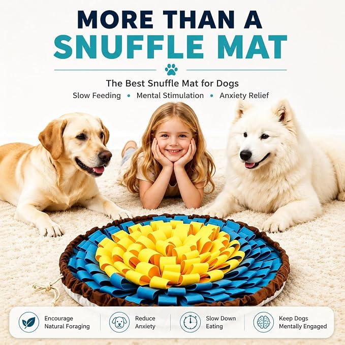 Snuffle Mat for Dogs, Interactive Dog Puzzle Toy & Slow Feeder