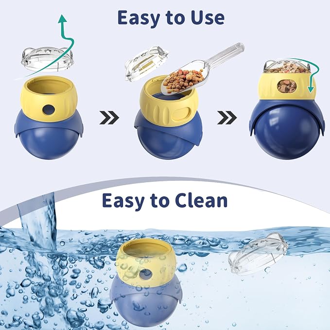 Interactive Cat Toy for Indoor Cats Treat Puzzle Feeder Dispenser