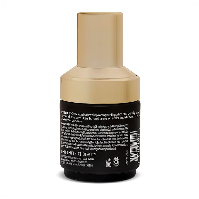 Eye Rescue Eye Serum – Caffeine & Tri-peptide – Reduces Puffiness & Dark Circles | Hydrates & Brightens Delicate Skin, Anti-Aging | 1 Fl Oz