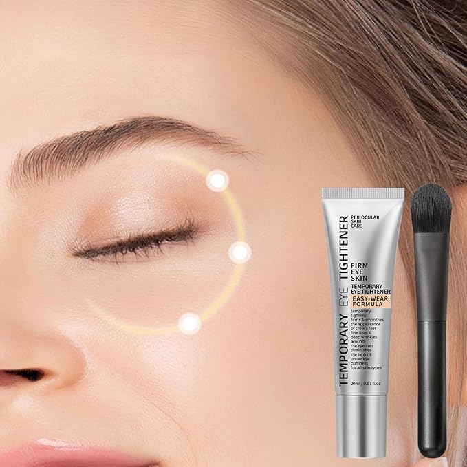 Perfection Eye Tightener, Instant Firming Primer, Gentle Skin Care Moisturizing Eye Tightener Cream with Brush for Fine Lines, Wrinkles and All Skin Types (1)