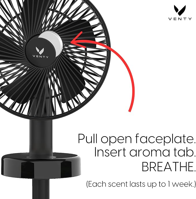 Venty Mixed Scent Pack Aromatherapy Refills for the Venty Clip Fan Soothing Fragrances for a Relaxing Atmosphere