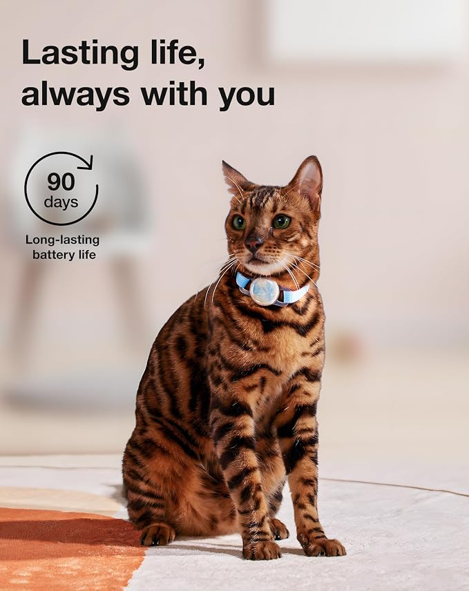 PETGUGU PF5 Pet Identifier Cat Electronic ID Card 3 Months Standby Design for Multi-pet Real-time Recording of Pet Daily Data Generate Weekly Data for Cat Fountain(PF1) /Feeder(PF2)/Toilet(PW5)
