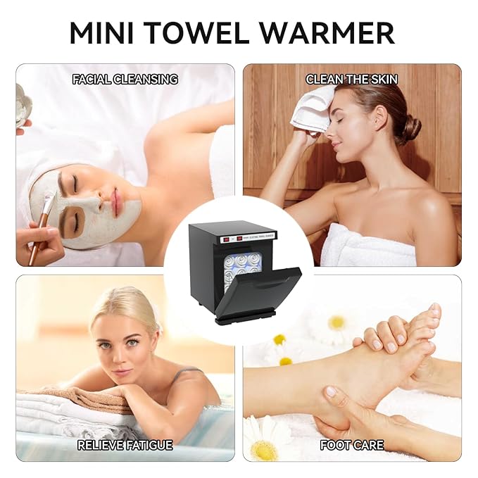 Hot Towel Warmer for Spa, 5L Thermostatic Towel Heater, 2-in-1 Professional Mini Towel Warmer, Beauty Salon and Spa Towel Warmers for Facial.(5L-Black)