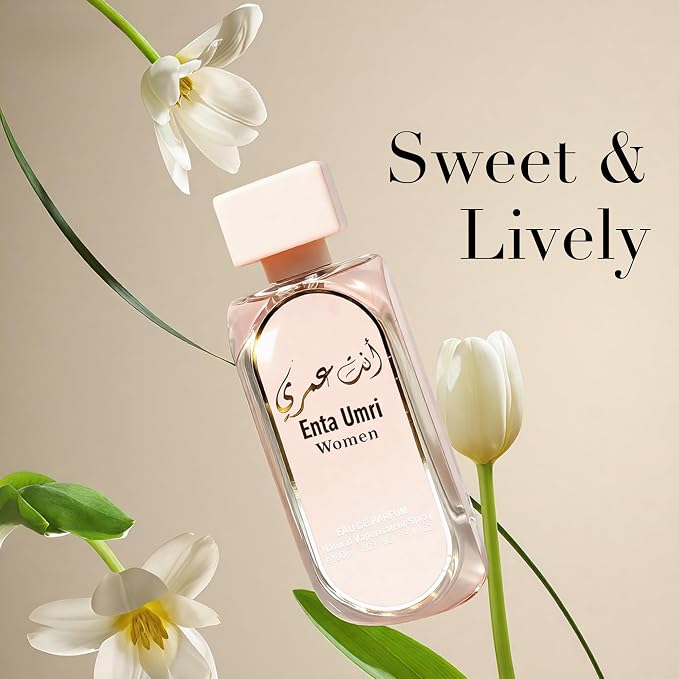A CENTER Enter Umri Perfume for Women with Grapefruit,Peach, Cedarwood,Musk,&Amber Scent Long Lasting Fragrance Eau de Parfum 3.4 FL OZ