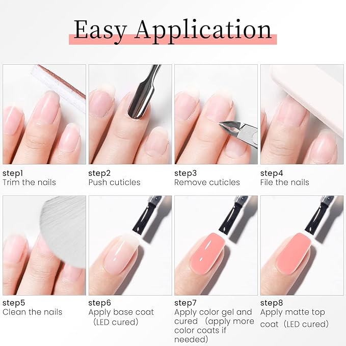 MAYCHAO Matte Top Coat, 15ML Gel No Wipe Matte Top Coat Soak Off Nail Lamp Gel Nail Polish Matte Finish Long Lasting for Home Nail DIY Manicure, 0.5 OZ