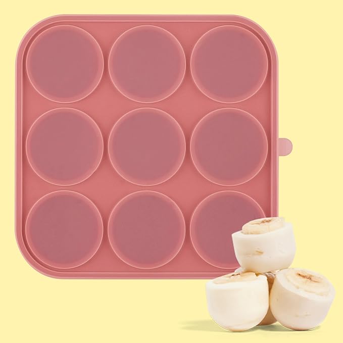 9-Cavity Silicone Frozen Dog Treat Mold with Lid for Woof Pupsicle & Power Chewer Pupsicle Large 25-75lbs,Reusable Frozen Dog Treat Tray Mold for Pupsicle