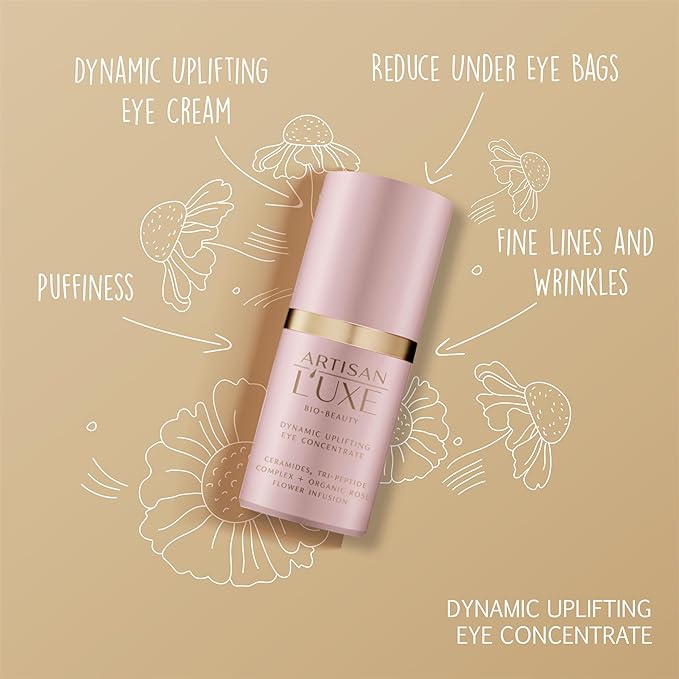 Artisan Luxe Dynamic Uplifting Eye Concentrate Treatment for Women, 0.5 oz – Anti-Aging Under Eye Corrector for Dark Circles, Puffiness & Wrinkles with Hyaluronic Acid